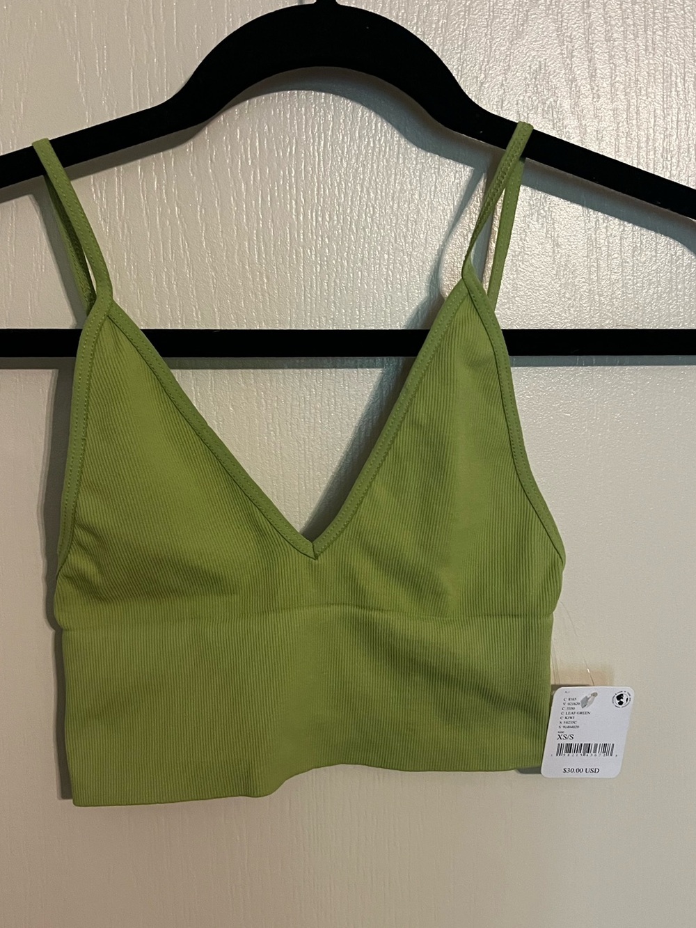 Free People Intimately Ali Low-back Seamless Bra In Kiwi NWT Size XS/S